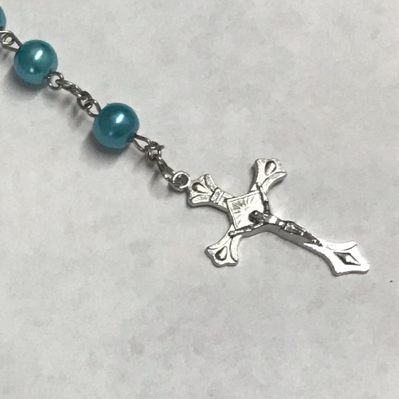Rosary crucifix cross ☦️ necklace new - Picture 3 of 3